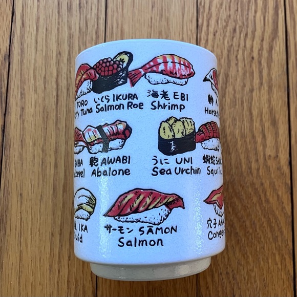 Japanese Yunomi Sushi Tea Cup Mino Ware, Sushi Print - Picture 3 of 3